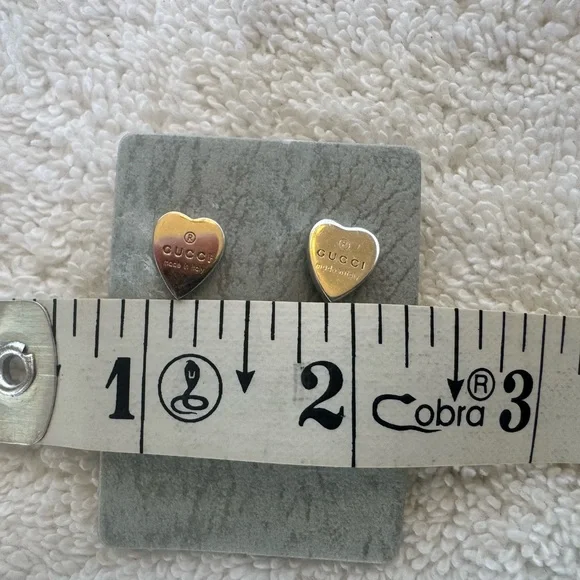 Gucci 925 Trademark heart-shaped earrings. - Picture 7 of 7